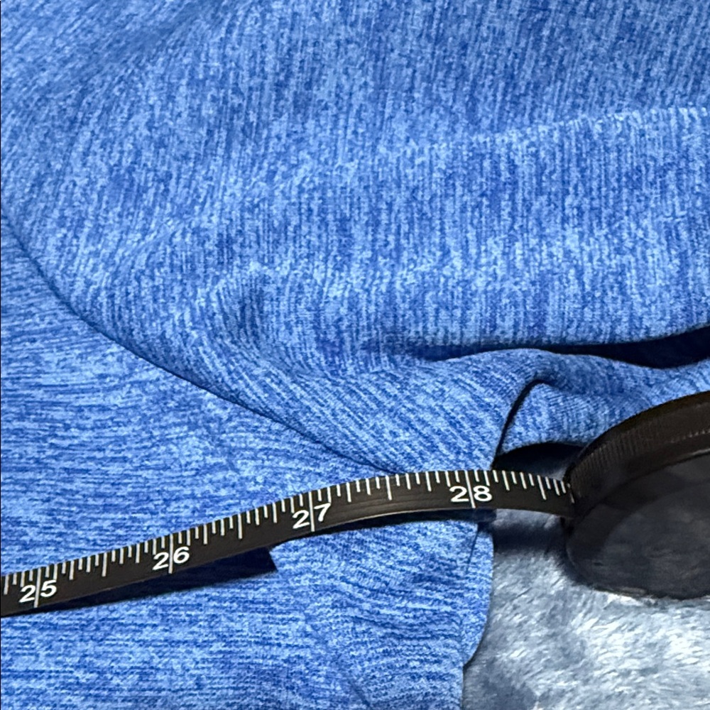 Nike Blue Heather Pullover Hoodie with White Swoosh - Picture 5 of 9